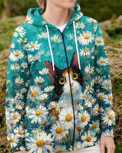 WHISPER WORDS OF WISDOM LET IT BE CAT DAISIES ALL OVER PRINT - TLTW0505261