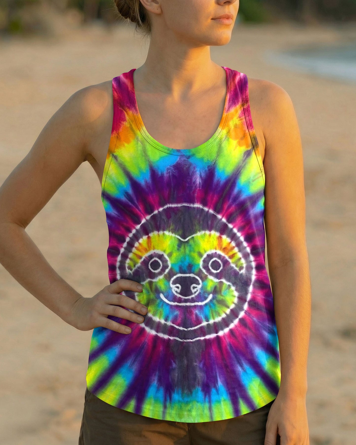 SLOTH COLORFUL SWIRL ALL OVER PRINT  - TLTW0704263
