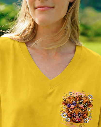 GOOD TIMES CRAZY FRIEND HIGHLAND COW ALL OVER PRINT - TLTW0807261
