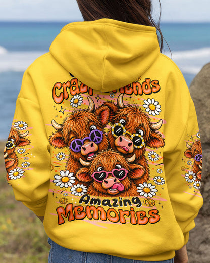 GOOD TIMES CRAZY FRIEND HIGHLAND COW ALL OVER PRINT - TLTW0807261
