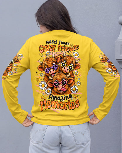 GOOD TIMES CRAZY FRIEND HIGHLAND COW ALL OVER PRINT - TLTW0807261