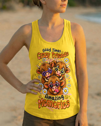 GOOD TIMES CRAZY FRIEND HIGHLAND COW ALL OVER PRINT - TLTW0807261