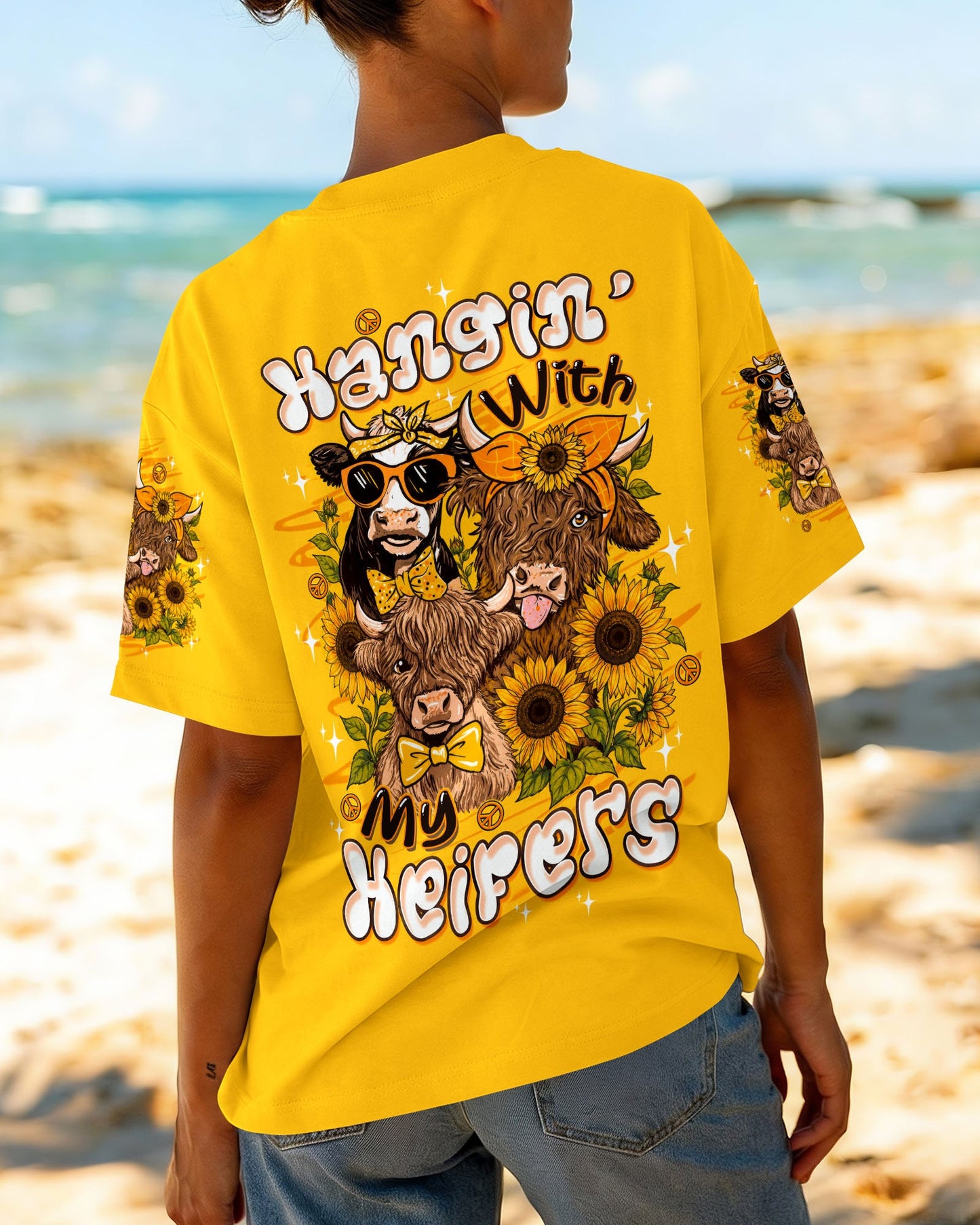 HANGIN' WITH MY HEIFERS HIGHLAND COW ALL OVER PRINT - TLTW0907264