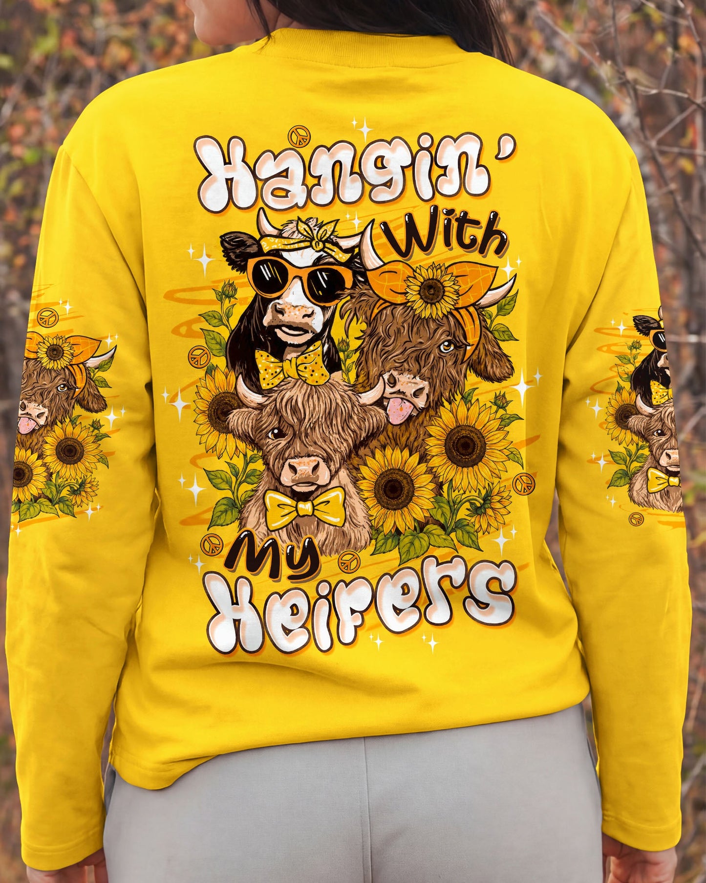 HANGIN' WITH MY HEIFERS HIGHLAND COW ALL OVER PRINT - TLTW0907264