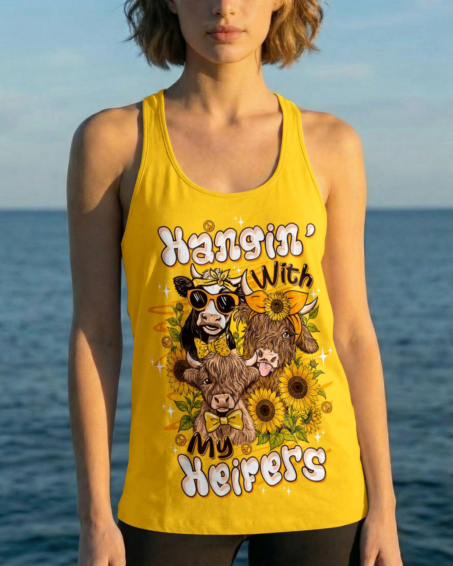HANGIN' WITH MY HEIFERS HIGHLAND COW ALL OVER PRINT - TLTW0907264