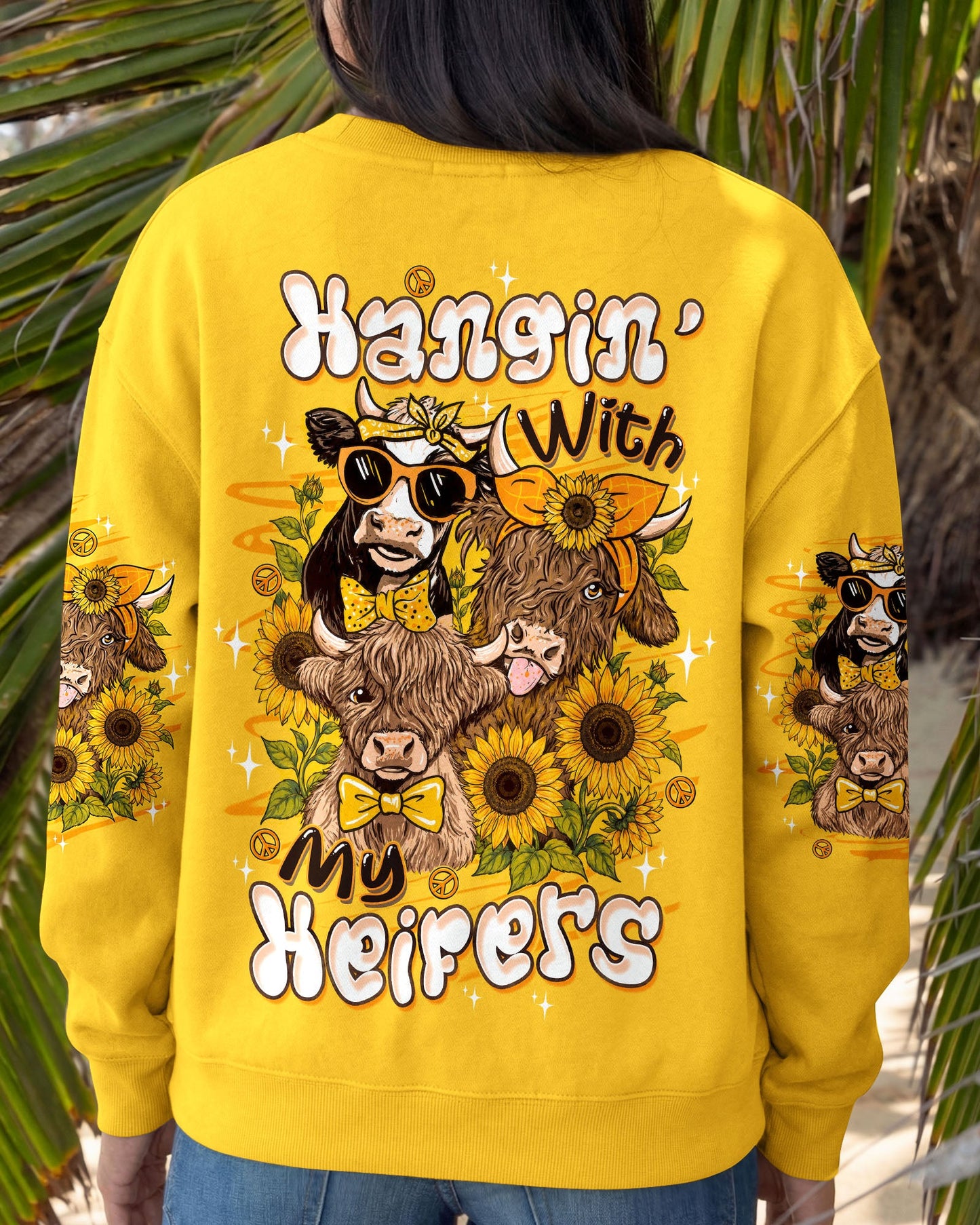 HANGIN' WITH MY HEIFERS HIGHLAND COW ALL OVER PRINT - TLTW0907264