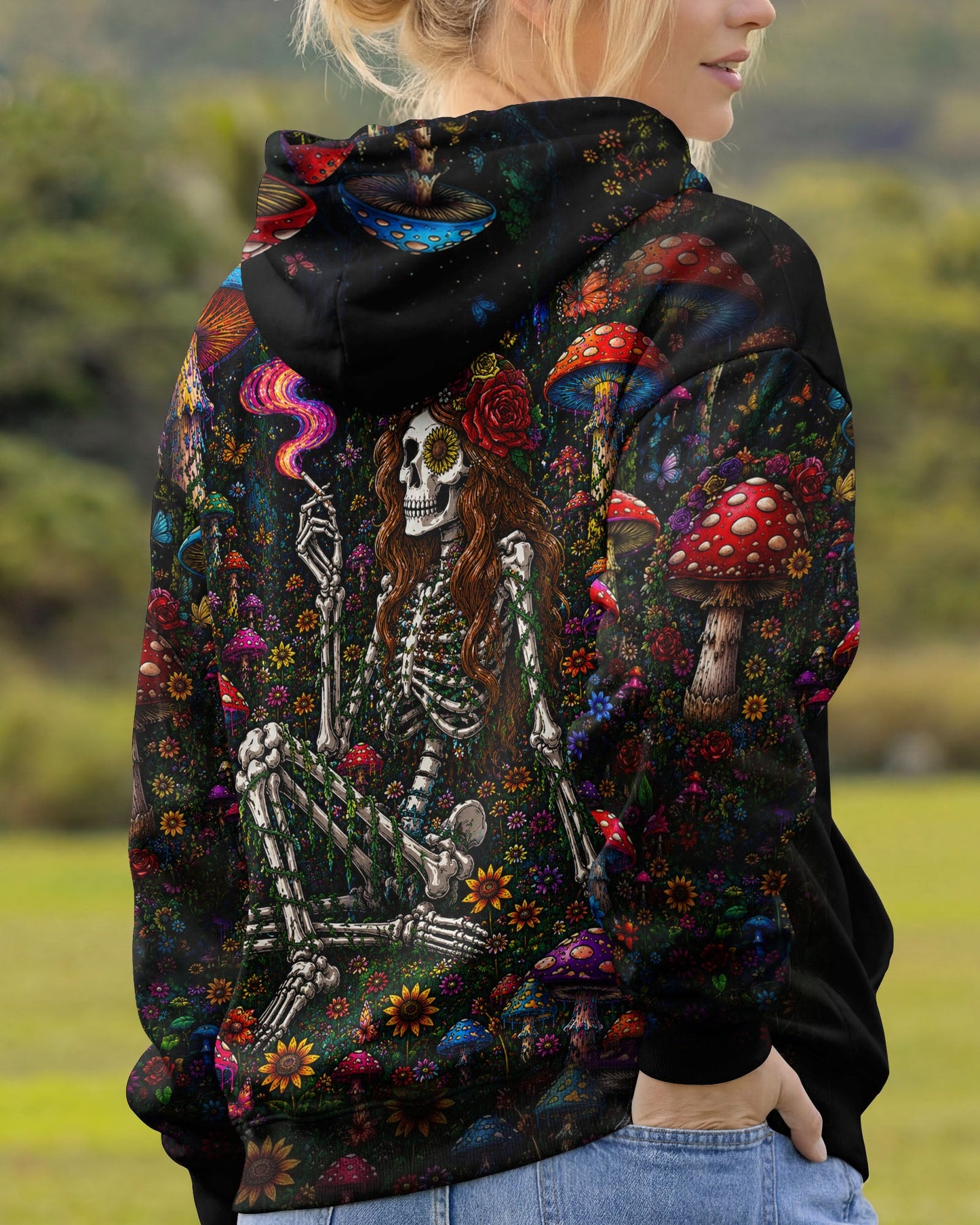 HIPPIE SKELETON SKULL MUSHROOM ALL OVER PRINT - TLTW1105262