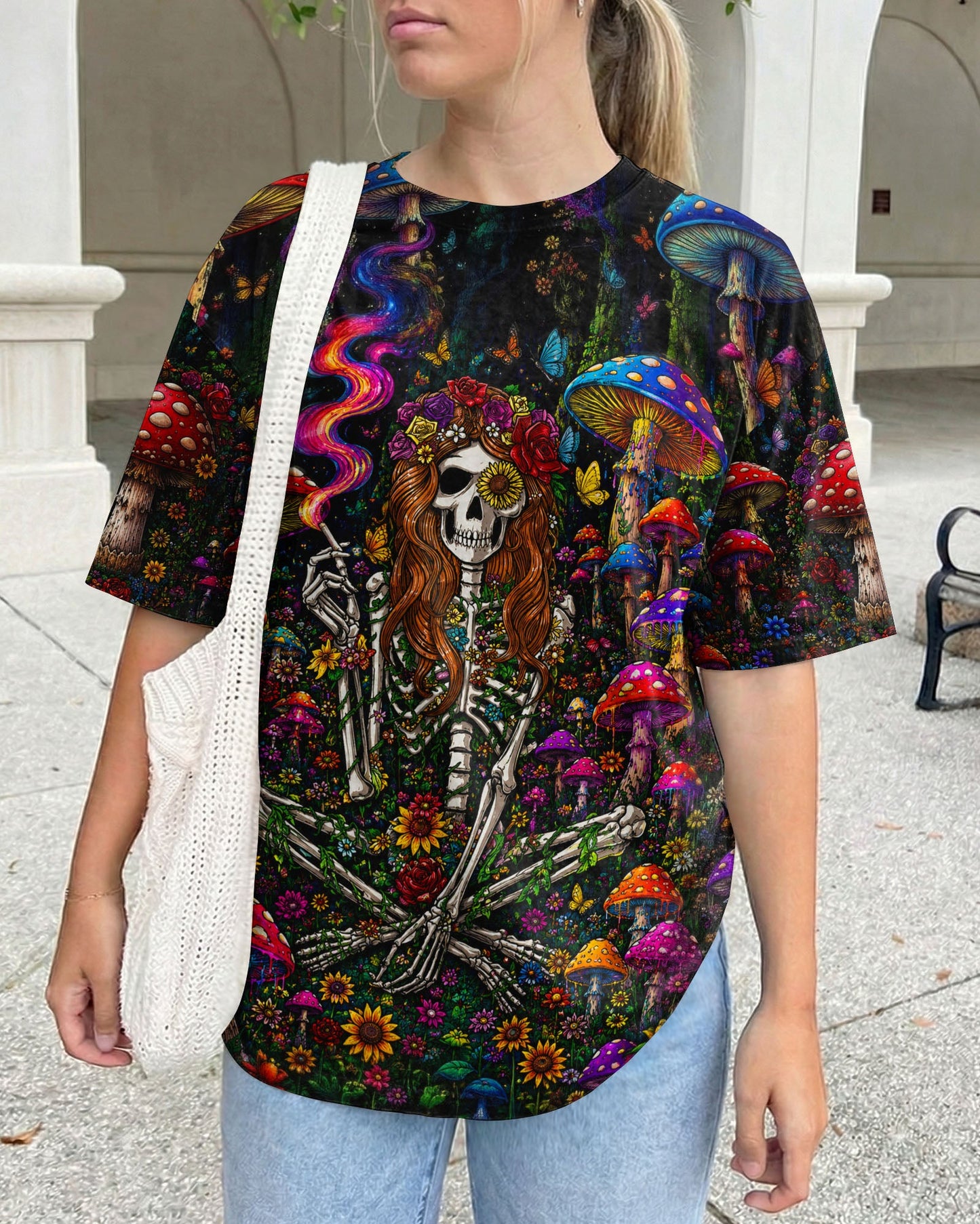 HIPPIE SKELETON SKULL MUSHROOM ALL OVER PRINT - TLTW1105262