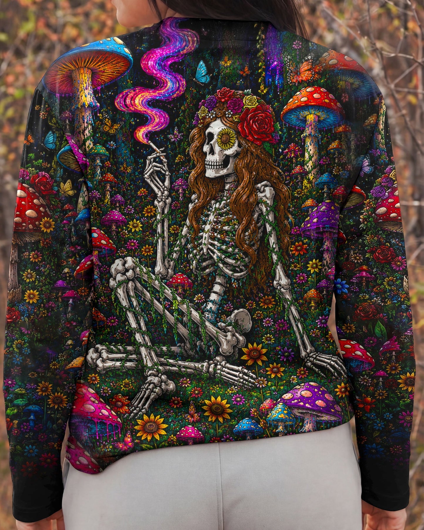 HIPPIE SKELETON SKULL MUSHROOM ALL OVER PRINT - TLTW1105262