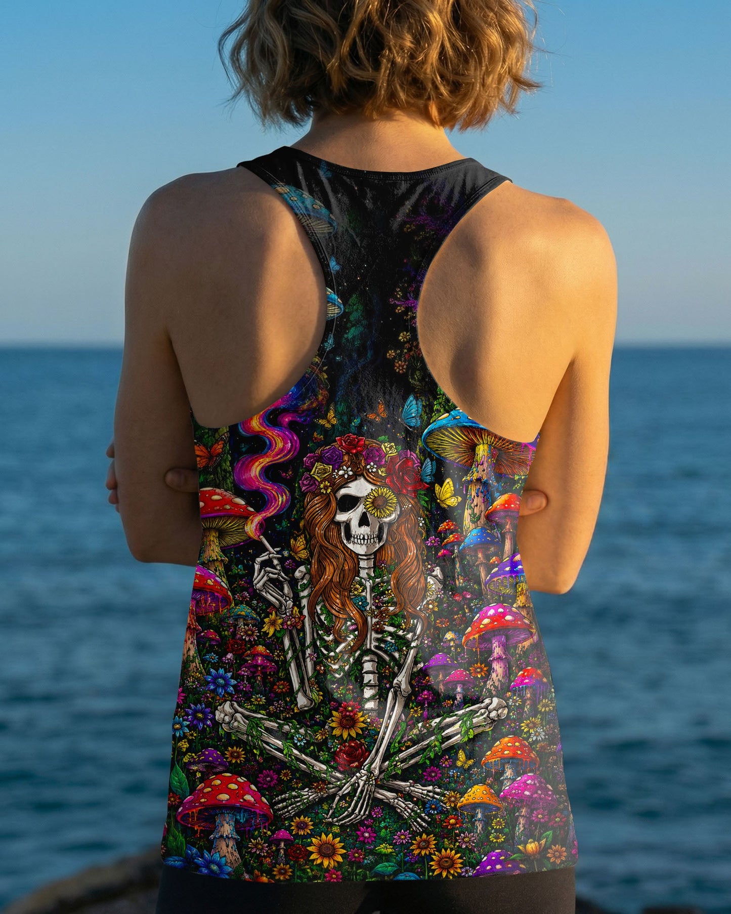 HIPPIE SKELETON SKULL MUSHROOM ALL OVER PRINT - TLTW1105262