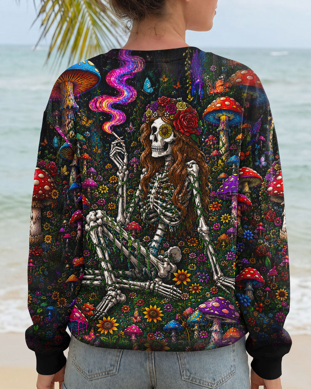 HIPPIE SKELETON SKULL MUSHROOM ALL OVER PRINT - TLTW1105262