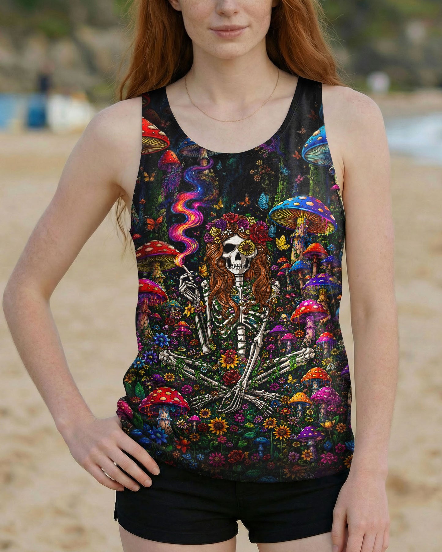 HIPPIE SKELETON SKULL MUSHROOM ALL OVER PRINT - TLTW1105262