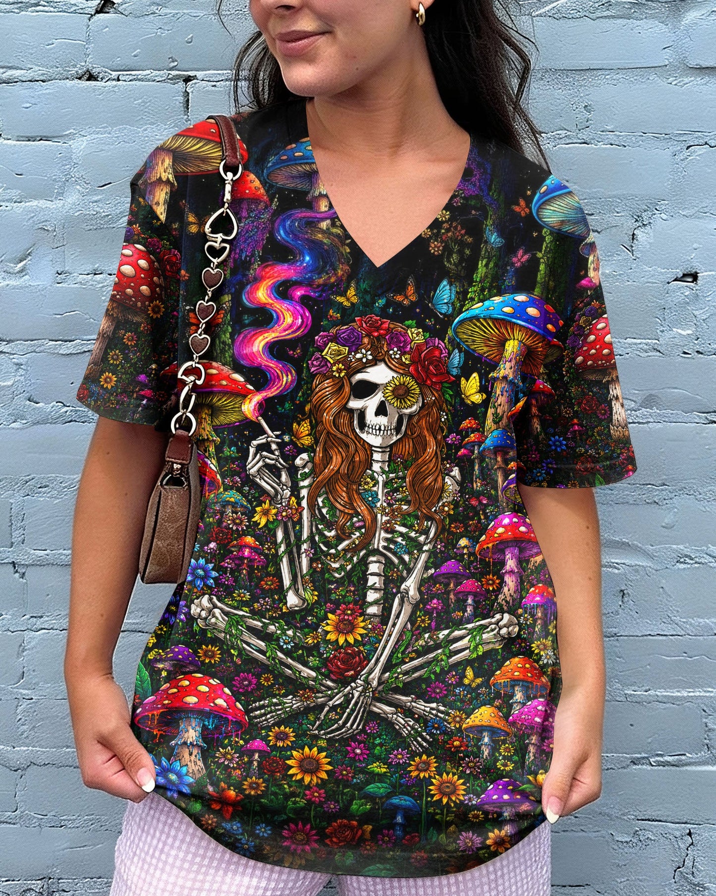 HIPPIE SKELETON SKULL MUSHROOM ALL OVER PRINT - TLTW1105262