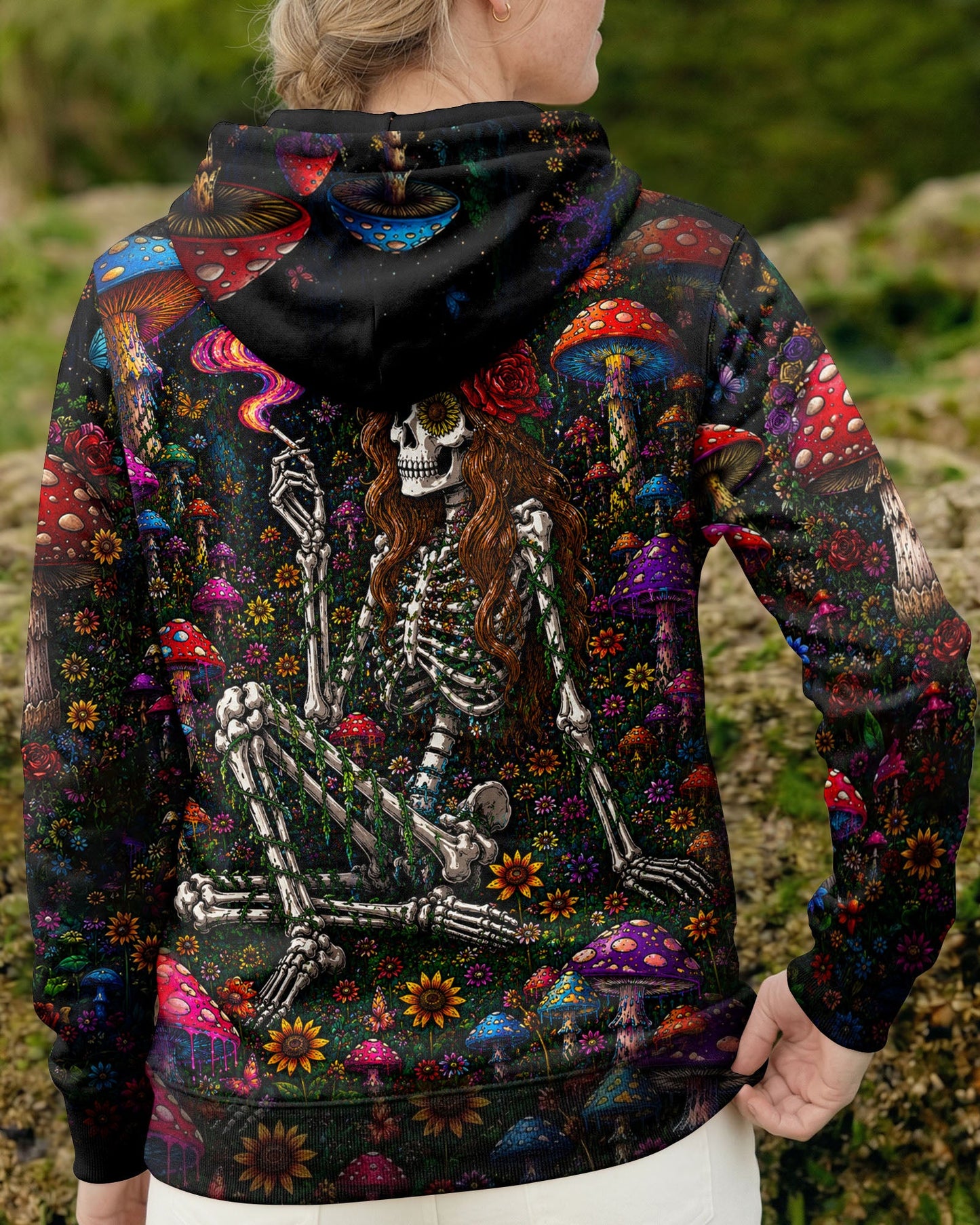 HIPPIE SKELETON SKULL MUSHROOM ALL OVER PRINT - TLTW1105262