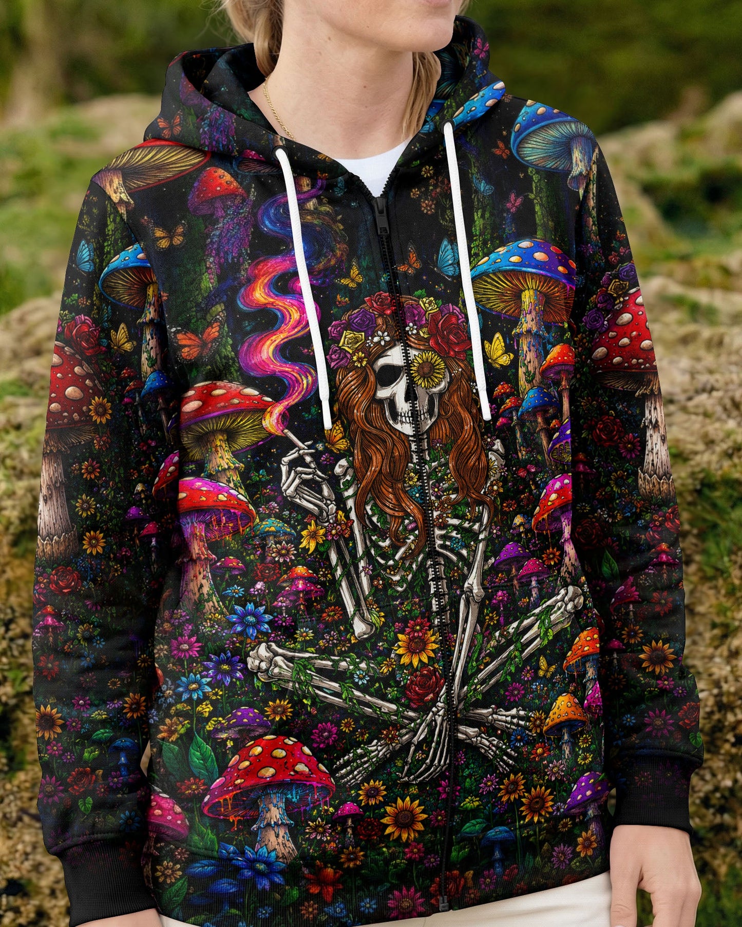 HIPPIE SKELETON SKULL MUSHROOM ALL OVER PRINT - TLTW1105262
