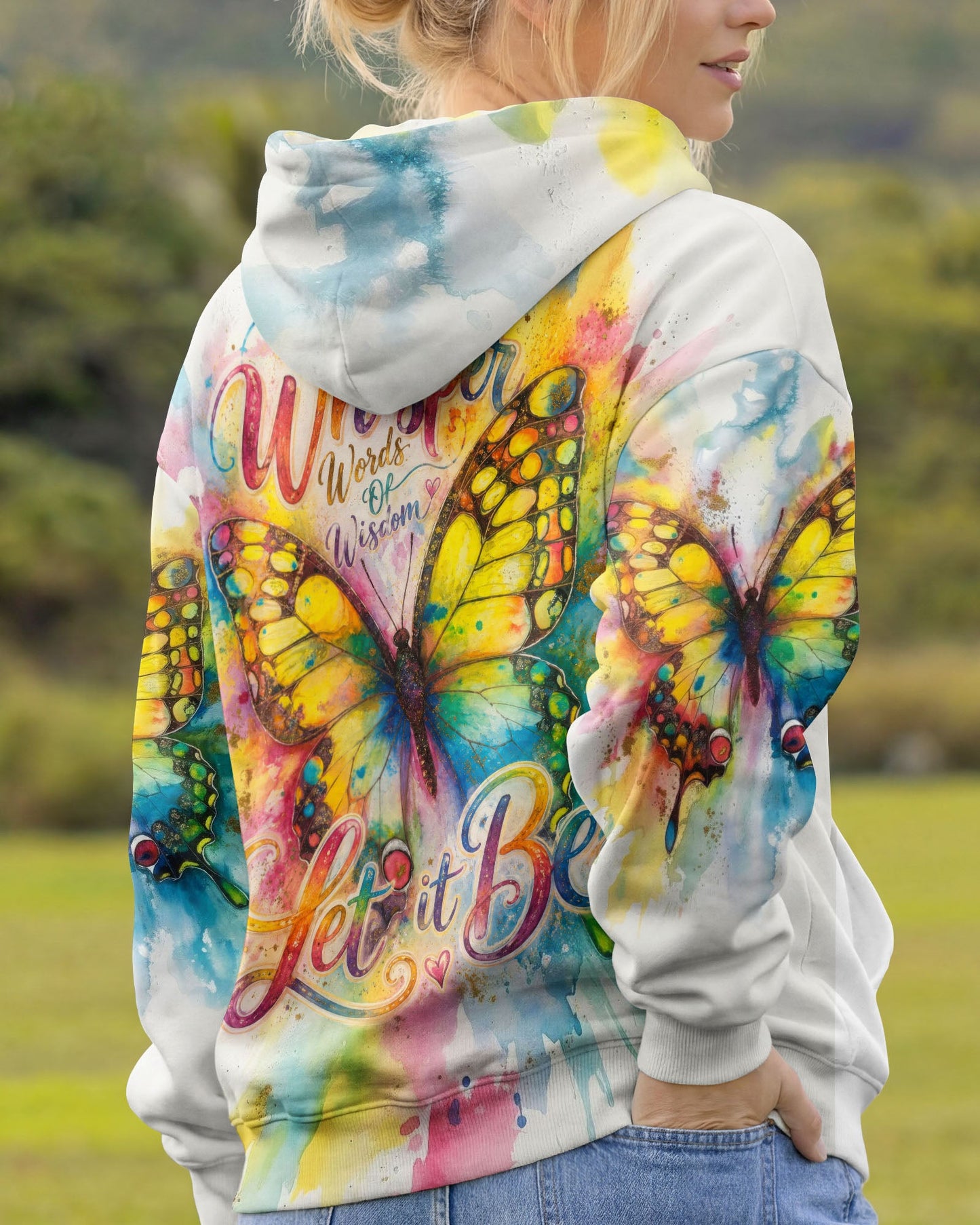 WHISPER WORDS OF WISDOM LET IT BE BUTTERFLY ALL OVER PRINT  - TLTW1305264
