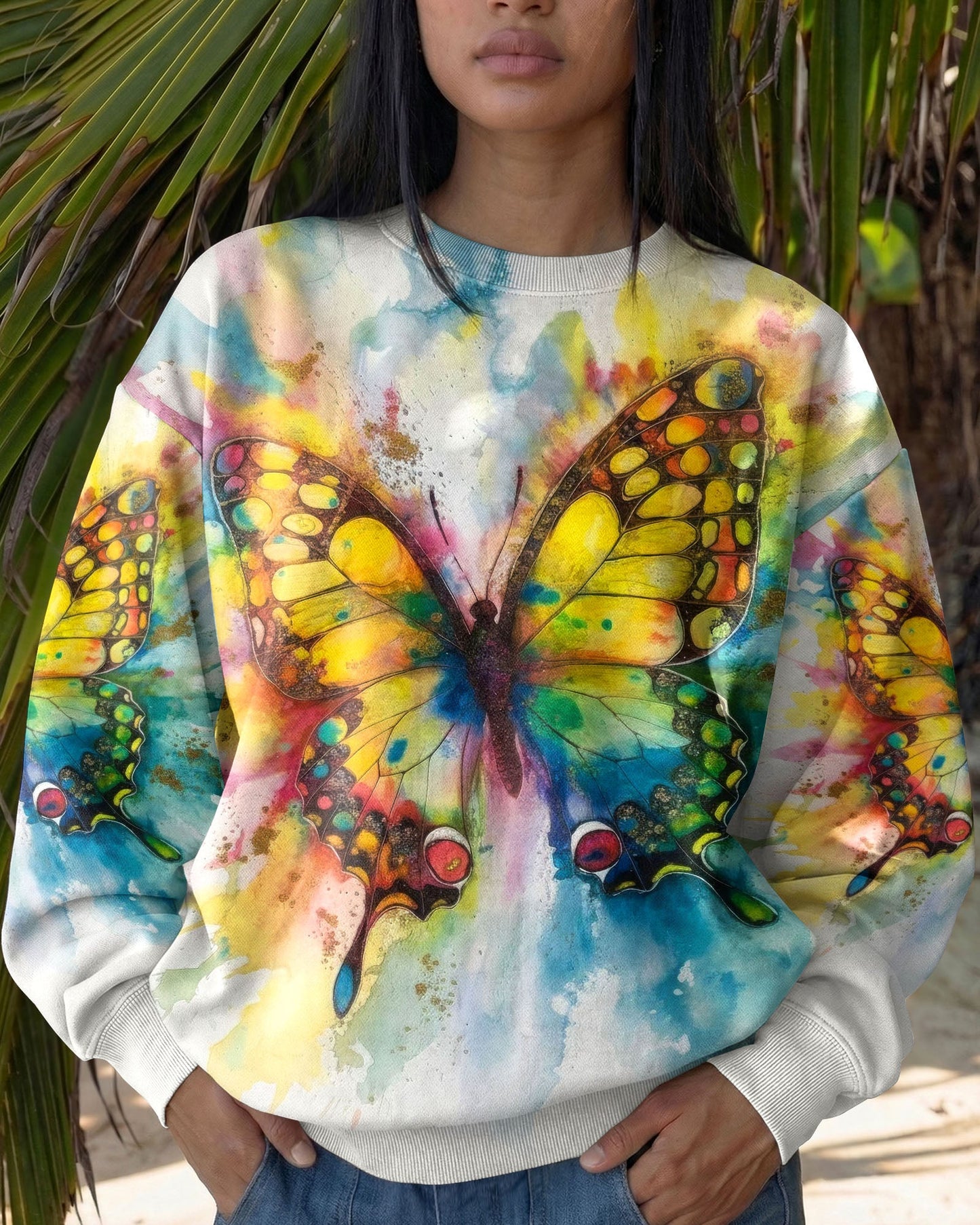 WHISPER WORDS OF WISDOM LET IT BE BUTTERFLY ALL OVER PRINT  - TLTW1305264