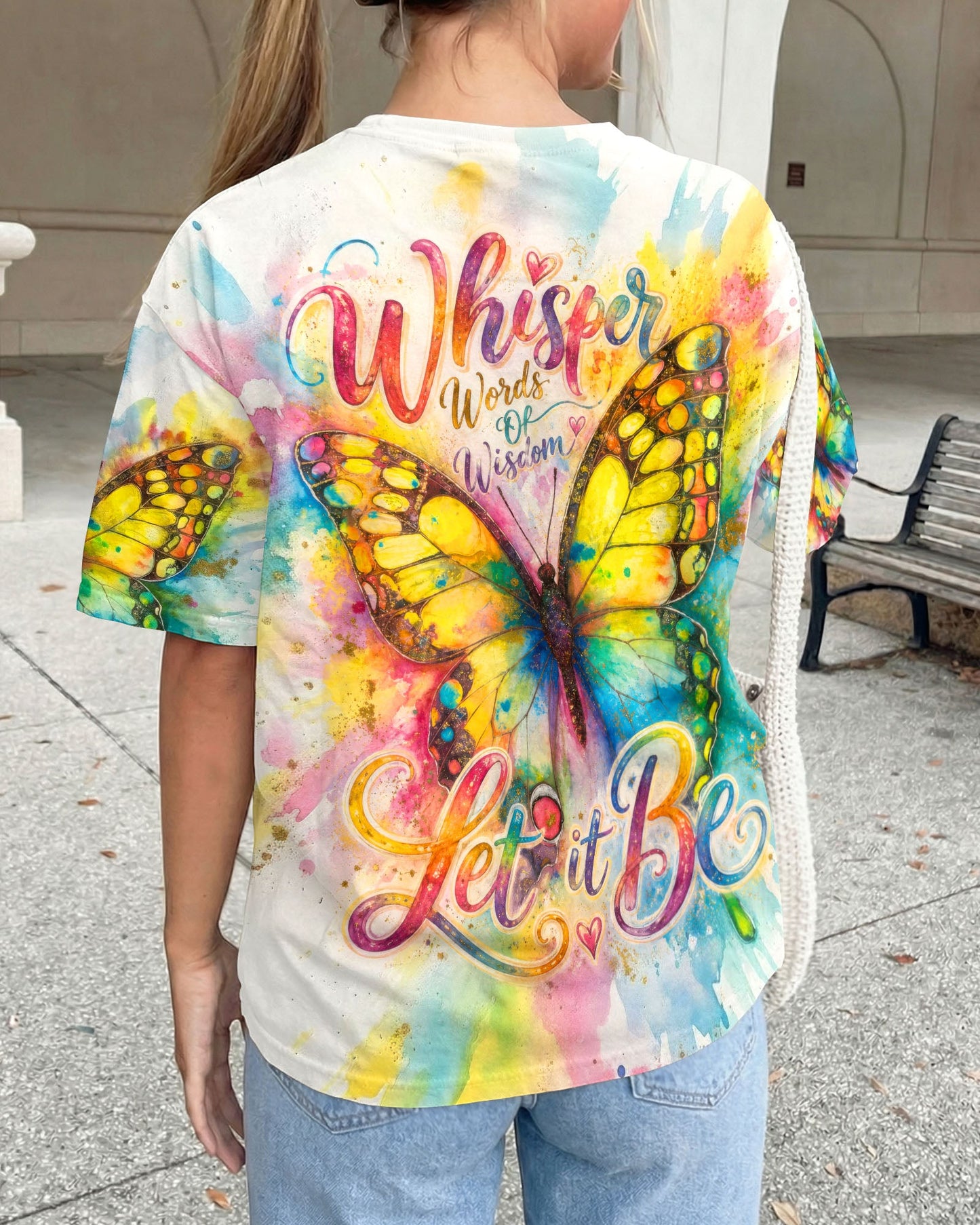 WHISPER WORDS OF WISDOM LET IT BE BUTTERFLY ALL OVER PRINT  - TLTW1305264