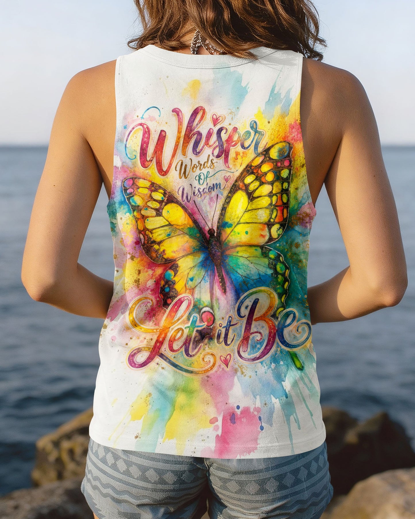 WHISPER WORDS OF WISDOM LET IT BE BUTTERFLY ALL OVER PRINT  - TLTW1305264
