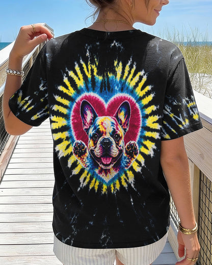 FRENCH BULLDOG HEART SWIRL ALL OVER PRINT  - TLTW1405262