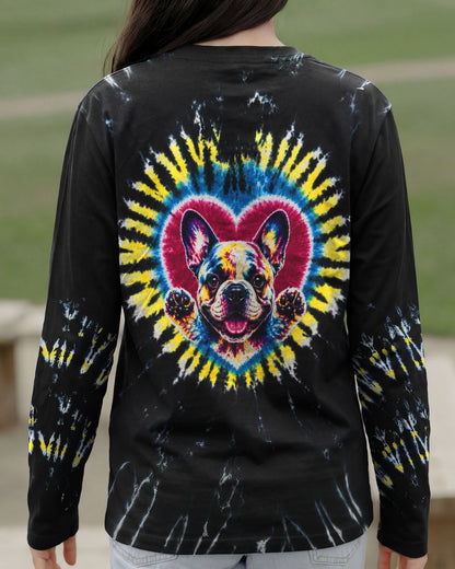 FRENCH BULLDOG HEART SWIRL ALL OVER PRINT  - TLTW1405262