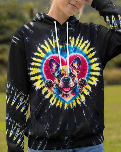 FRENCH BULLDOG HEART SWIRL ALL OVER PRINT  - TLTW1405262
