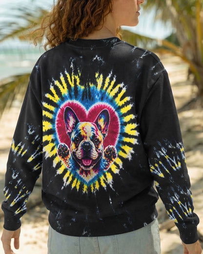 FRENCH BULLDOG HEART SWIRL ALL OVER PRINT  - TLTW1405262