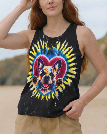 FRENCH BULLDOG HEART SWIRL ALL OVER PRINT  - TLTW1405262