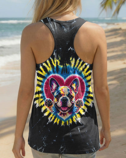 FRENCH BULLDOG HEART SWIRL ALL OVER PRINT  - TLTW1405262