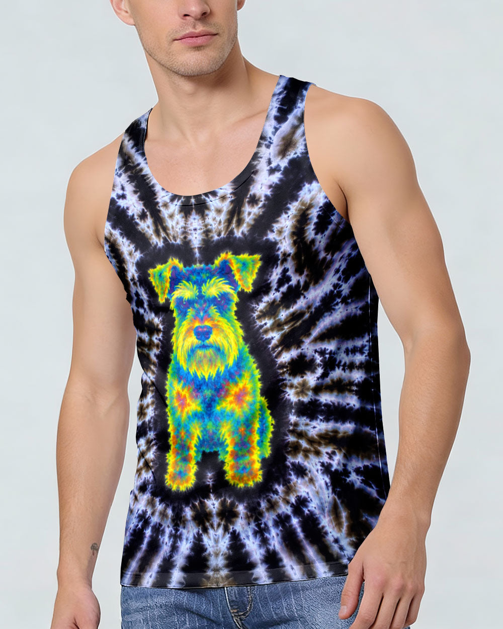 SCHNAUZER DOG  SWIRL ALL OVER PRINT  - TLTW1405264