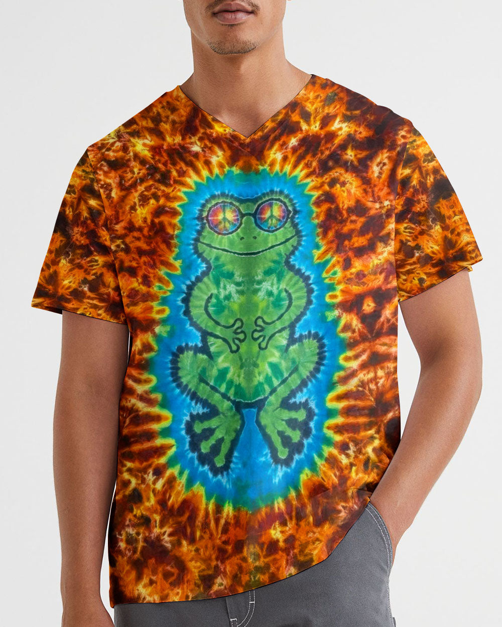 GREEN FROG HIPPIE ALL OVER PRINT - TLTW1505261