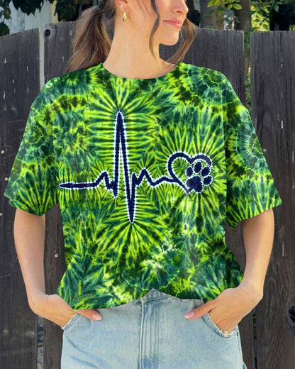 HEARTBEAT PAW PRINT BURST ALL OVER PRINT  - TLTW1506264