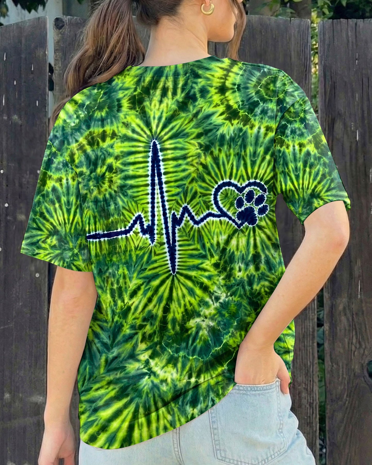HEARTBEAT PAW PRINT BURST ALL OVER PRINT  - TLTW1506264