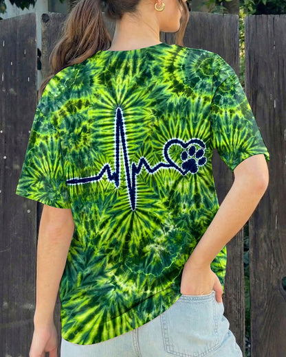 HEARTBEAT PAW PRINT BURST ALL OVER PRINT  - TLTW1506264
