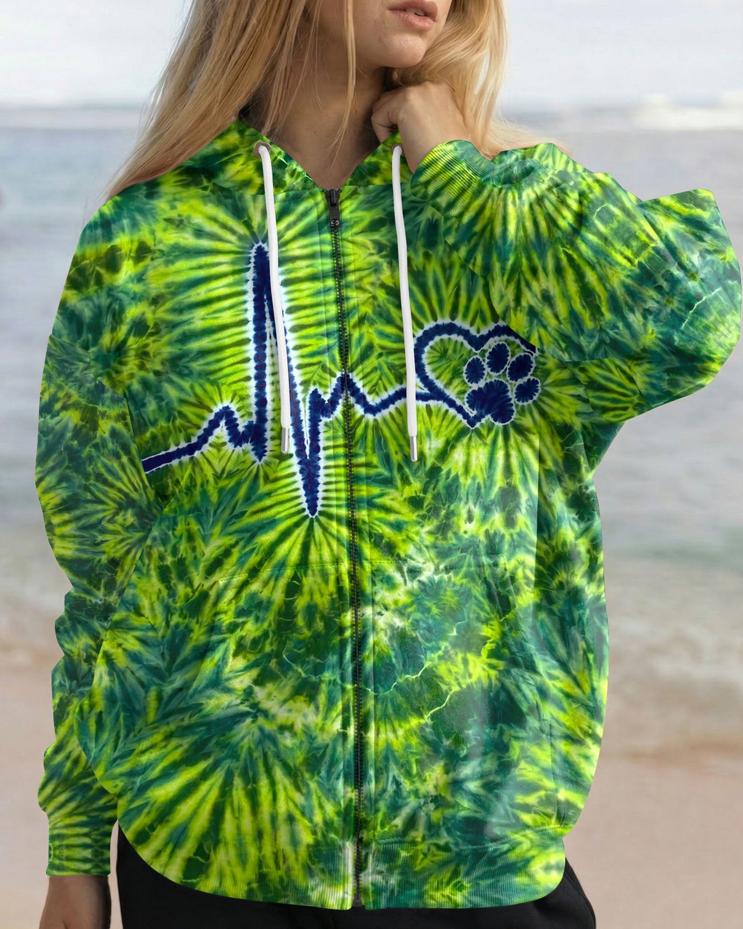 HEARTBEAT PAW PRINT BURST ALL OVER PRINT  - TLTW1506264