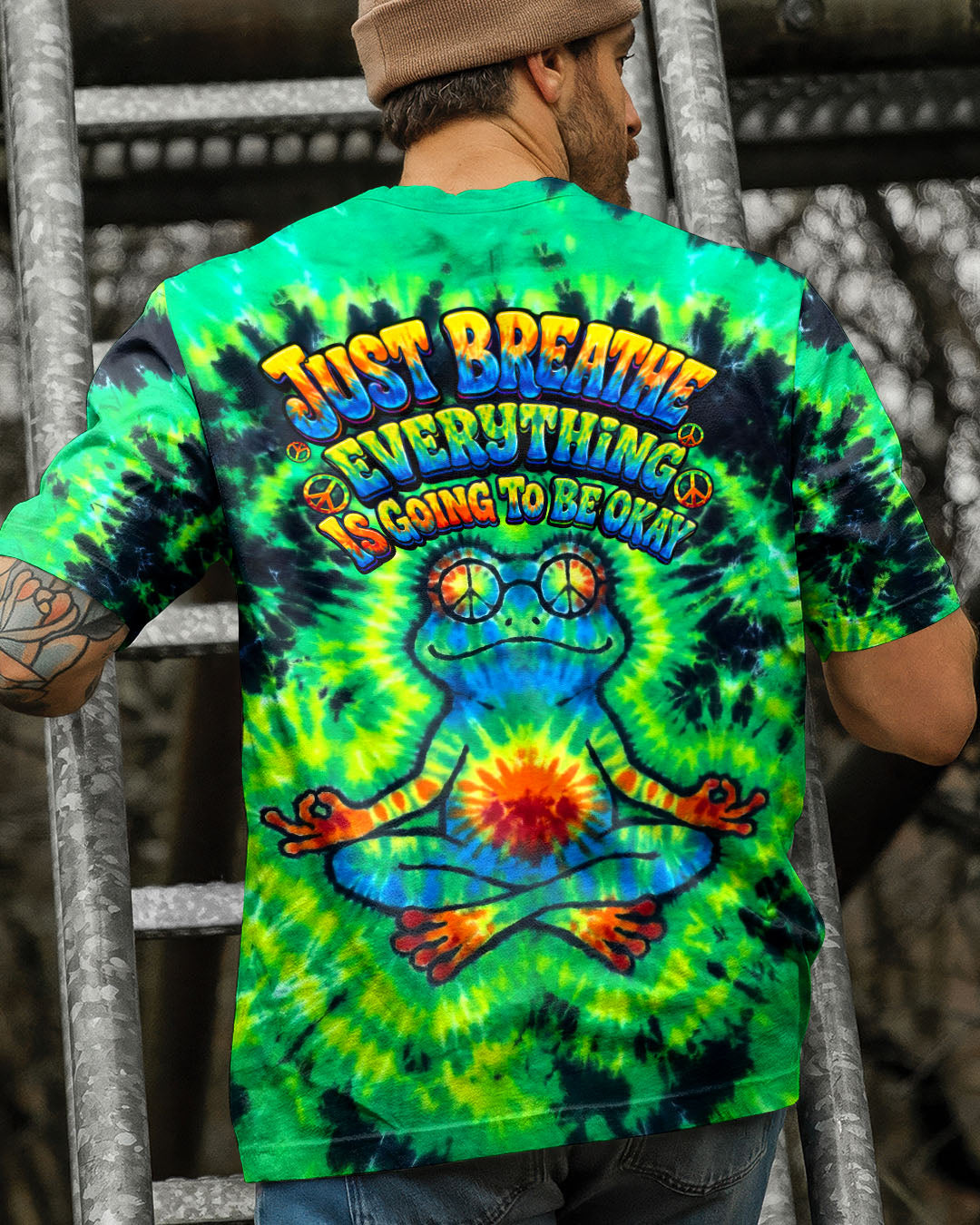 JUST BREATHE FROG ALL OVER PRINT  - TLTW1805264