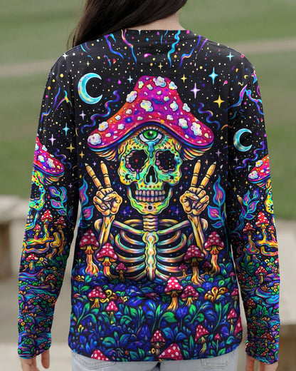 HIPPIE SKULL MUSHROOM PSYCHEDELIC ALL OVER PRINT  - TLTW2004263