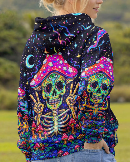 HIPPIE SKULL MUSHROOM PSYCHEDELIC ALL OVER PRINT  - TLTW2004263