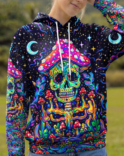 HIPPIE SKULL MUSHROOM PSYCHEDELIC ALL OVER PRINT  - TLTW2004263