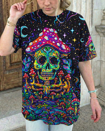 HIPPIE SKULL MUSHROOM PSYCHEDELIC ALL OVER PRINT  - TLTW2004263