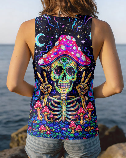 HIPPIE SKULL MUSHROOM PSYCHEDELIC ALL OVER PRINT  - TLTW2004263