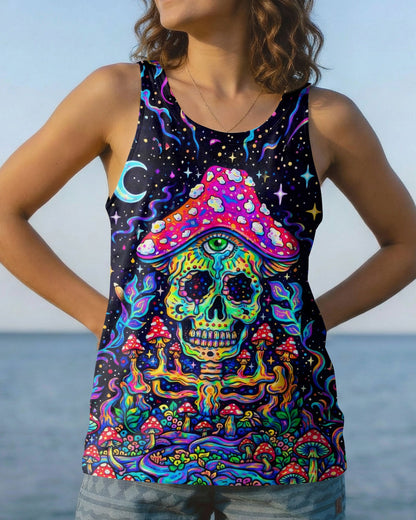 HIPPIE SKULL MUSHROOM PSYCHEDELIC ALL OVER PRINT  - TLTW2004263