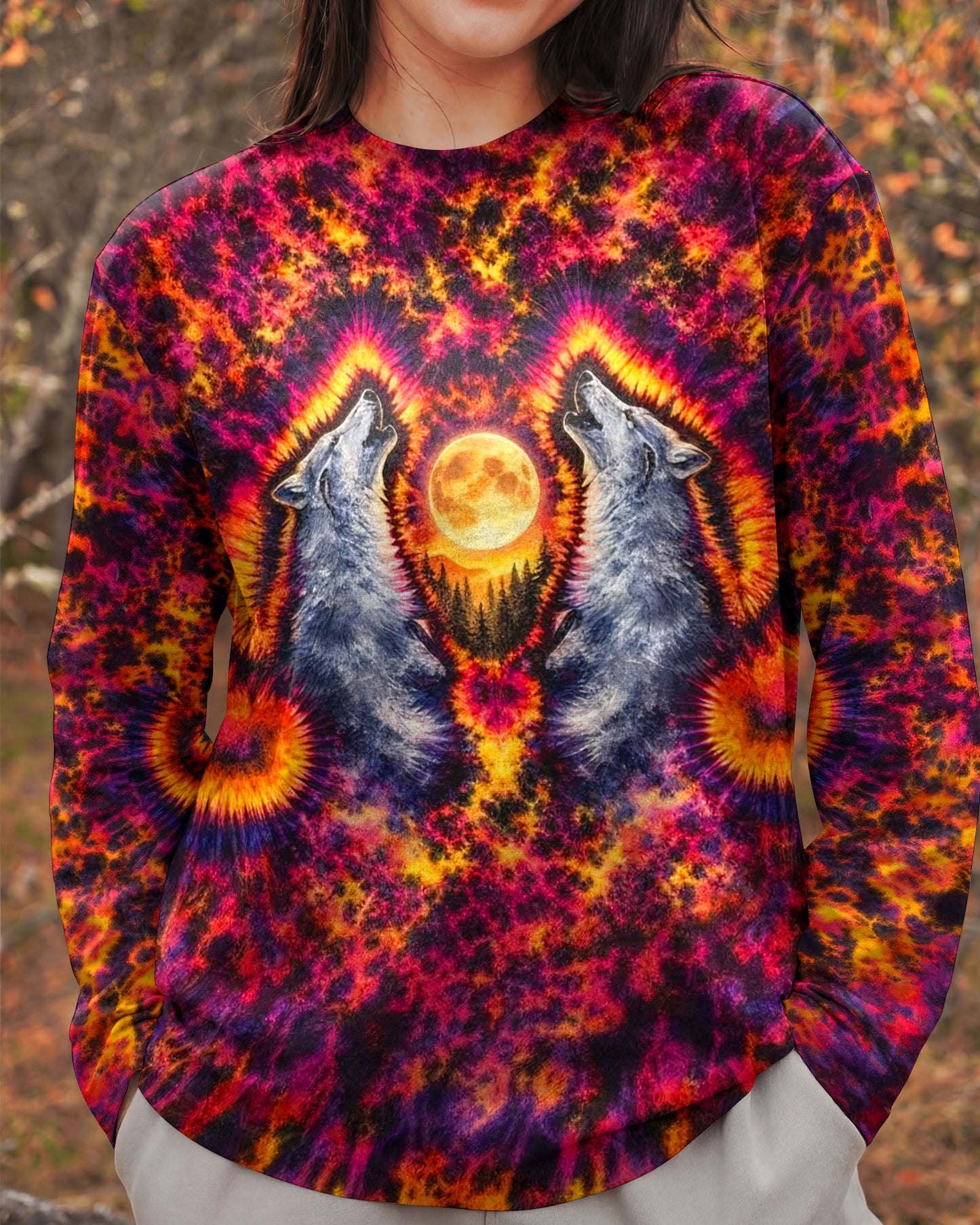 SPIRIT OF A WOLF WATERCOLOR  PATTERN ALL OVER PRINT - TLTW2005262
