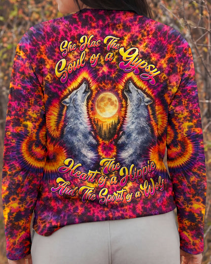 SPIRIT OF A WOLF WATERCOLOR  PATTERN ALL OVER PRINT - TLTW2005262