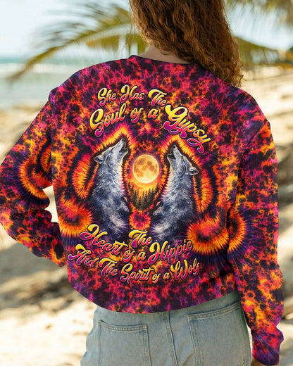 SPIRIT OF A WOLF WATERCOLOR  PATTERN ALL OVER PRINT - TLTW2005262