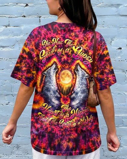 SPIRIT OF A WOLF WATERCOLOR  PATTERN ALL OVER PRINT - TLTW2005262