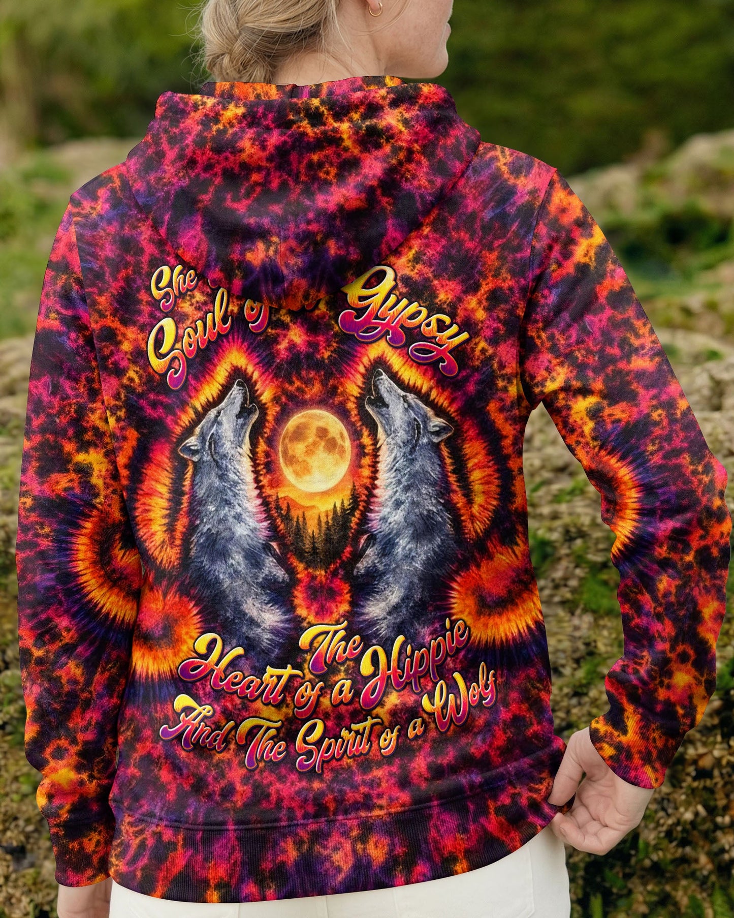 SPIRIT OF A WOLF WATERCOLOR  PATTERN ALL OVER PRINT - TLTW2005262