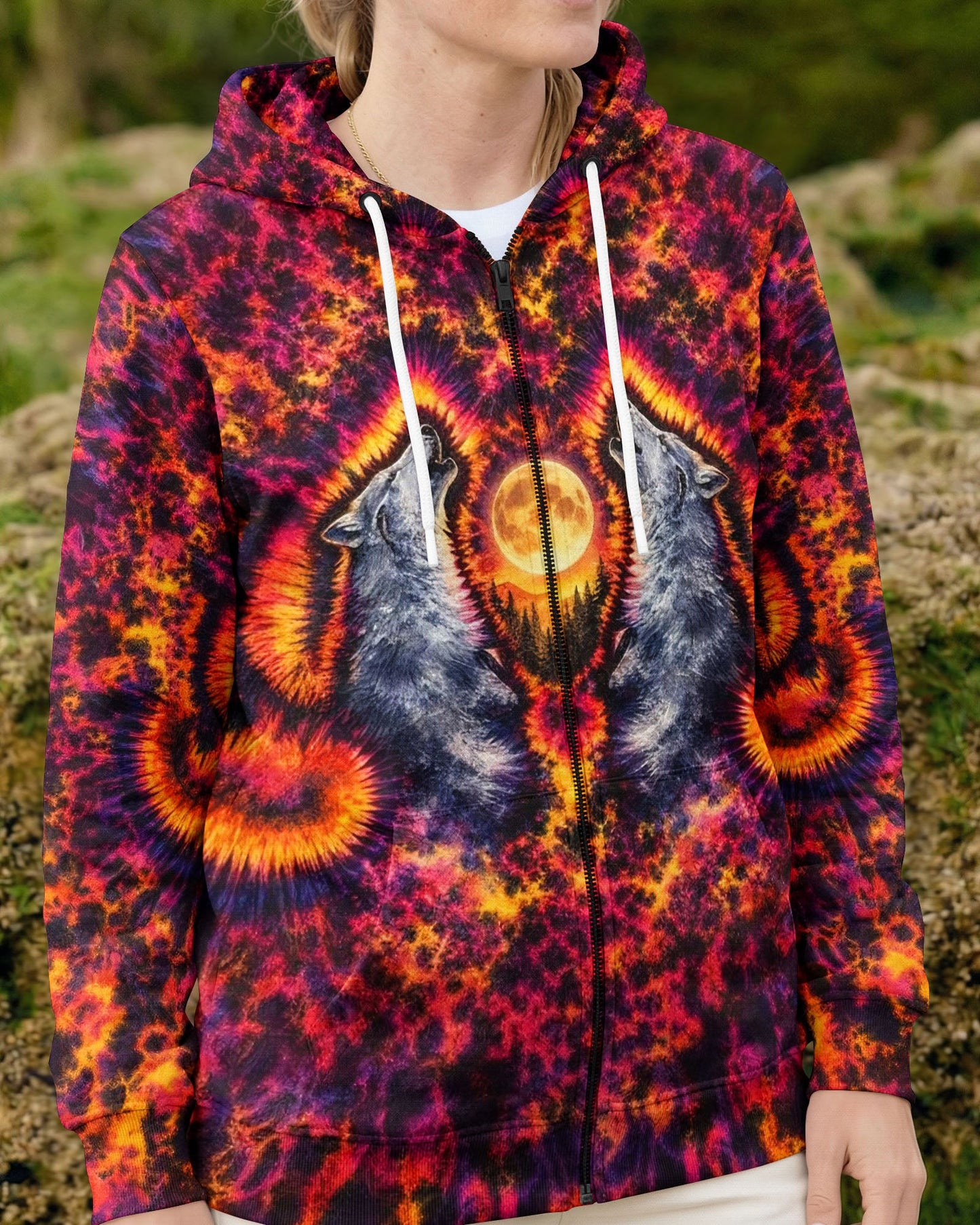SPIRIT OF A WOLF WATERCOLOR  PATTERN ALL OVER PRINT - TLTW2005262