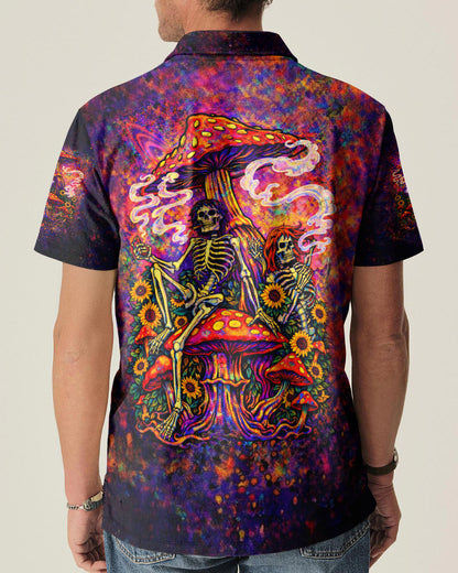 PSYCHEDELIC SKELETON SUNFLOWER MUSHROOM ALL OVER PRINT  - TLTW2104261