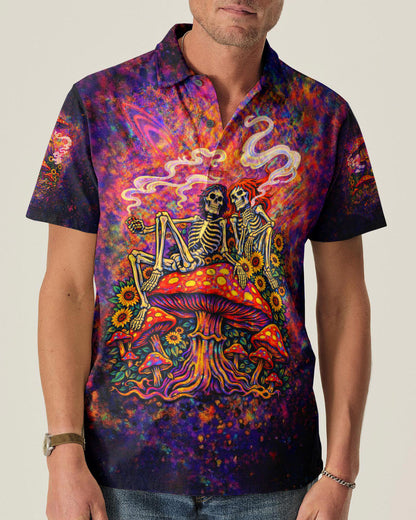 PSYCHEDELIC SKELETON SUNFLOWER MUSHROOM ALL OVER PRINT  - TLTW2104261